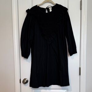H&M Black Ruffled Tunic Dress